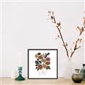 Picture of Fashion Floral Girl  _GroupedProduct_Square_Canvas_Framed_