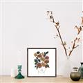 Picture of Fashion Floral Girl  _GroupedProduct_Square_Canvas_Framed_