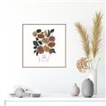 Picture of Fashion Floral Girl  _GroupedProduct_Square_Canvas_Framed_