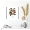 Picture of Fashion Floral Girl  _GroupedProduct_Square_Canvas_Framed_