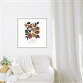 Picture of Fashion Floral Girl  _GroupedProduct_Square_Canvas_Framed_