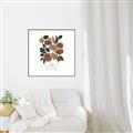 Picture of Fashion Floral Girl  _GroupedProduct_Square_Canvas_Framed_