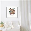Picture of Fashion Floral Girl  _GroupedProduct_Square_Canvas_Framed_