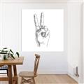 Picture of Peace Sign Hand _GroupedProduct_Square_Unframed_Print_Only_