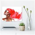 Picture of Watercolor beauty African woman _GroupedProduct_Rectangle_Landscape_Unframed_Print_Only_