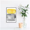 Picture of Mid Century Yellow _GroupedProduct_Rectangle_Portrait_Canvas_Framed_