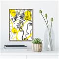 Picture of Face Off Yellow _GroupedProduct_Rectangle_Portrait_Canvas_Framed_