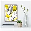 Picture of Face Off Yellow _GroupedProduct_Rectangle_Portrait_Canvas_Framed_