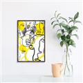 Picture of Face Off Yellow _GroupedProduct_Rectangle_Portrait_Canvas_Framed_