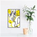 Picture of Face Off Yellow _GroupedProduct_Rectangle_Portrait_Canvas_Framed_