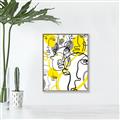 Picture of Face Off Yellow _GroupedProduct_Rectangle_Portrait_Canvas_Framed_
