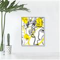 Picture of Face Off Yellow _GroupedProduct_Rectangle_Portrait_Canvas_Framed_