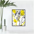 Picture of Face Off Yellow _GroupedProduct_Rectangle_Portrait_Canvas_Framed_