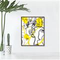 Picture of Face Off Yellow _GroupedProduct_Rectangle_Portrait_Canvas_Framed_