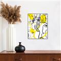 Picture of Face Off Yellow _GroupedProduct_Rectangle_Portrait_Canvas_Framed_