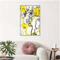Picture of Face Off Yellow _GroupedProduct_Rectangle_Portrait_Canvas_Framed_