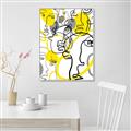 Picture of Face Off Yellow _GroupedProduct_Rectangle_Portrait_Canvas_Framed_