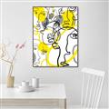 Picture of Face Off Yellow _GroupedProduct_Rectangle_Portrait_Canvas_Framed_