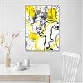 Picture of Face Off Yellow _GroupedProduct_Rectangle_Portrait_Canvas_Framed_