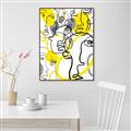 Picture of Face Off Yellow _GroupedProduct_Rectangle_Portrait_Canvas_Framed_
