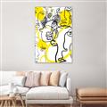 Picture of Face Off Yellow _GroupedProduct_Rectangle_Portrait_Canvas_Framed_