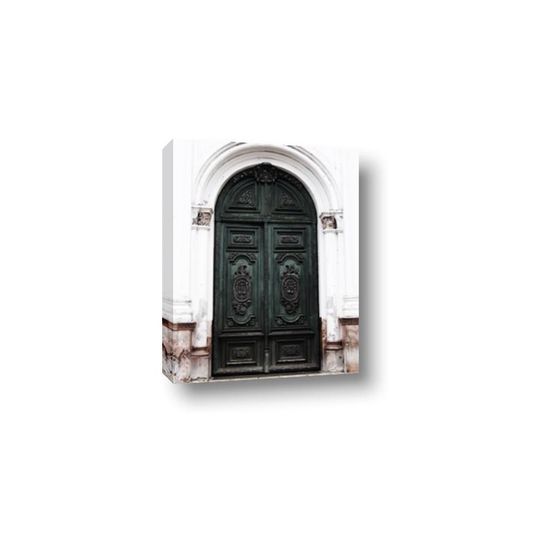 Picture of Green wooden door _GroupedProduct_Rectangle_Portrait_Photography _GroupedProduct_Rectangle_Portrait_Canvas_