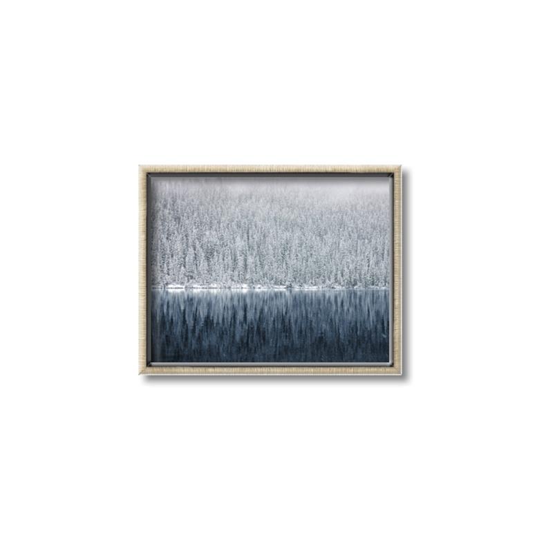 Picture of Winter Reflections Navy _GroupedProduct_Rectangle_Landscape_Photography _GroupedProduct_Rectangle_Landscape_Canvas_Framed_