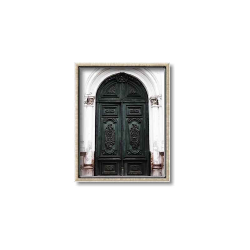 Picture of Green wooden door _GroupedProduct_Rectangle_Portrait_Photography _GroupedProduct_Rectangle_Portrait_Canvas_Framed_