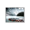 Picture of Mountain Boat Dock _GroupedProduct_Rectangle_Landscape_Photography _GroupedProduct_Rectangle_Landscape_Canvas_Framed_