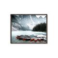Picture of Mountain Boat Dock _GroupedProduct_Rectangle_Landscape_Photography _GroupedProduct_Rectangle_Landscape_Canvas_Framed_