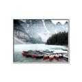 Picture of Mountain Boat Dock _GroupedProduct_Rectangle_Landscape_Photography _GroupedProduct_Rectangle_Landscape_Canvas_Framed_