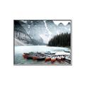 Picture of Mountain Boat Dock _GroupedProduct_Rectangle_Landscape_Photography _GroupedProduct_Rectangle_Landscape_Canvas_Framed_