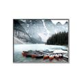 Picture of Mountain Boat Dock _GroupedProduct_Rectangle_Landscape_Photography _GroupedProduct_Rectangle_Landscape_Canvas_Framed_