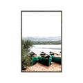 Picture of Beached Canoe _GroupedProduct_Rectangle_Portrait_Photography _GroupedProduct_Rectangle_Portrait_Canvas_Framed_