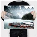 Picture of Mountain Boat Dock _GroupedProduct_Rectangle_Landscape_Photography _GroupedProduct_Rectangle_Landscape_Canvas_