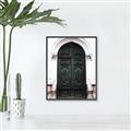 Picture of Green wooden door _GroupedProduct_Rectangle_Portrait_Photography _GroupedProduct_Rectangle_Portrait_Canvas_Framed_
