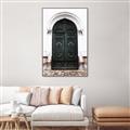 Picture of Green wooden door _GroupedProduct_Rectangle_Portrait_Photography _GroupedProduct_Rectangle_Portrait_Canvas_Framed_