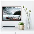 Picture of Mountain Boat Dock _GroupedProduct_Rectangle_Landscape_Photography _GroupedProduct_Rectangle_Landscape_Canvas_Framed_
