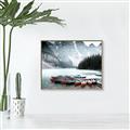 Picture of Mountain Boat Dock _GroupedProduct_Rectangle_Landscape_Photography _GroupedProduct_Rectangle_Landscape_Canvas_Framed_