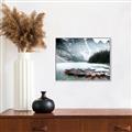 Picture of Mountain Boat Dock _GroupedProduct_Rectangle_Landscape_Photography _GroupedProduct_Rectangle_Landscape_Canvas_Framed_