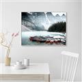 Picture of Mountain Boat Dock _GroupedProduct_Rectangle_Landscape_Photography _GroupedProduct_Rectangle_Landscape_Canvas_Framed_