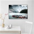 Picture of Mountain Boat Dock _GroupedProduct_Rectangle_Landscape_Photography _GroupedProduct_Rectangle_Landscape_Canvas_Framed_