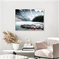 Picture of Mountain Boat Dock _GroupedProduct_Rectangle_Landscape_Photography _GroupedProduct_Rectangle_Landscape_Canvas_Framed_