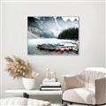 Picture of Mountain Boat Dock _GroupedProduct_Rectangle_Landscape_Photography _GroupedProduct_Rectangle_Landscape_Canvas_Framed_