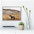 Picture of Mustard Grass Horse _GroupedProduct_Rectangle_Landscape_Photography _GroupedProduct_Rectangle_Landscape_Canvas_Framed_