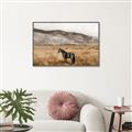 Picture of Mustard Grass Horse _GroupedProduct_Rectangle_Landscape_Photography _GroupedProduct_Rectangle_Landscape_Canvas_Framed_