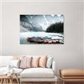 Picture of Mountain Boat Dock _GroupedProduct_Rectangle_Landscape_Photography _GroupedProduct_Rectangle_Landscape_Unframed_Print_Only_