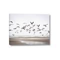 Picture of Seagulls flying on a rainy day _GroupedProduct_Rectangle_Landscape_Photography _GroupedProduct_Rectangle_Landscape_Canvas_