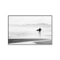 Picture of Lone Surfer _GroupedProduct_Rectangle_Landscape_Photography _GroupedProduct_Rectangle_Landscape_Canvas_Framed_