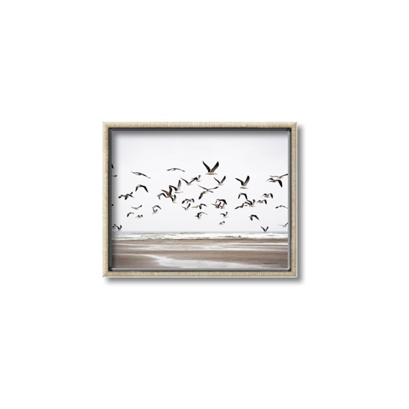 Picture of Seagulls flying on a rainy day _GroupedProduct_Rectangle_Landscape_Photography _GroupedProduct_Rectangle_Landscape_Canvas_Framed_